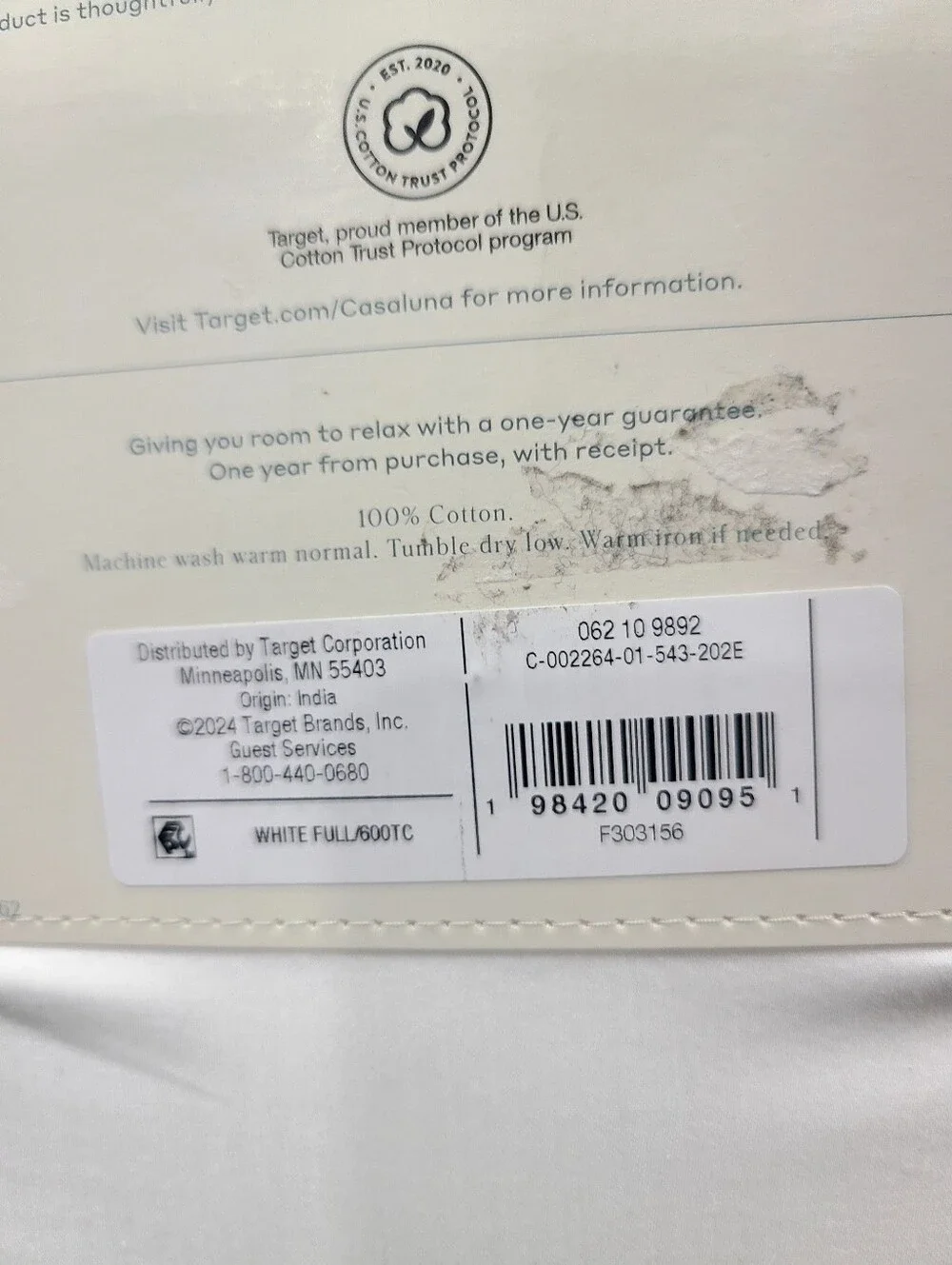 Casaluna Full 600 Thread Count Sateen Sheet Set White - Casaluna™